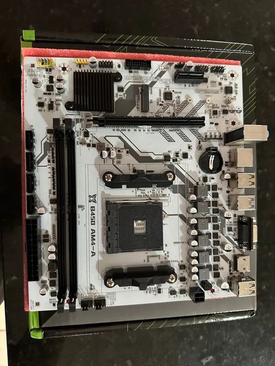 Placa Mãe AMD AM4 B450 white (Nova)