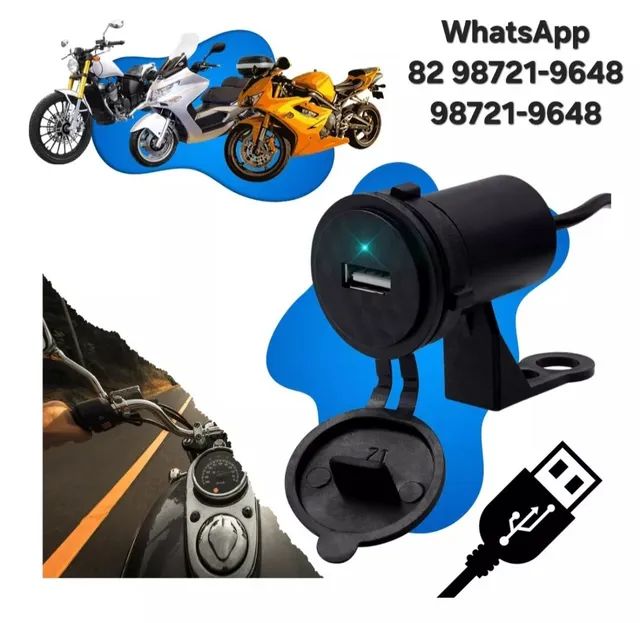USB Charger for Motorcycle and Car 3.4 A 12v