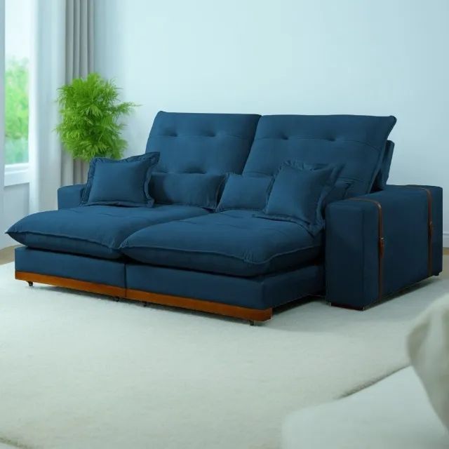 Sofá Retrátil e Reclinável Arthur 2,50m. Produto Novo. Pronta Entrega. - Foto 4
