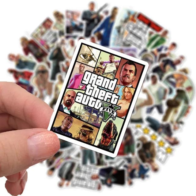 Kit 50 Adesivos de Grand Theft Auto - Autocolantes Pcs Peças Unidades GTA - Foto 3