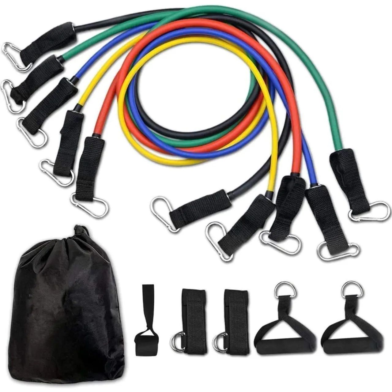 KIT DE EXTENSORES ELÁSTICOS PARA EXERCÍCIO 