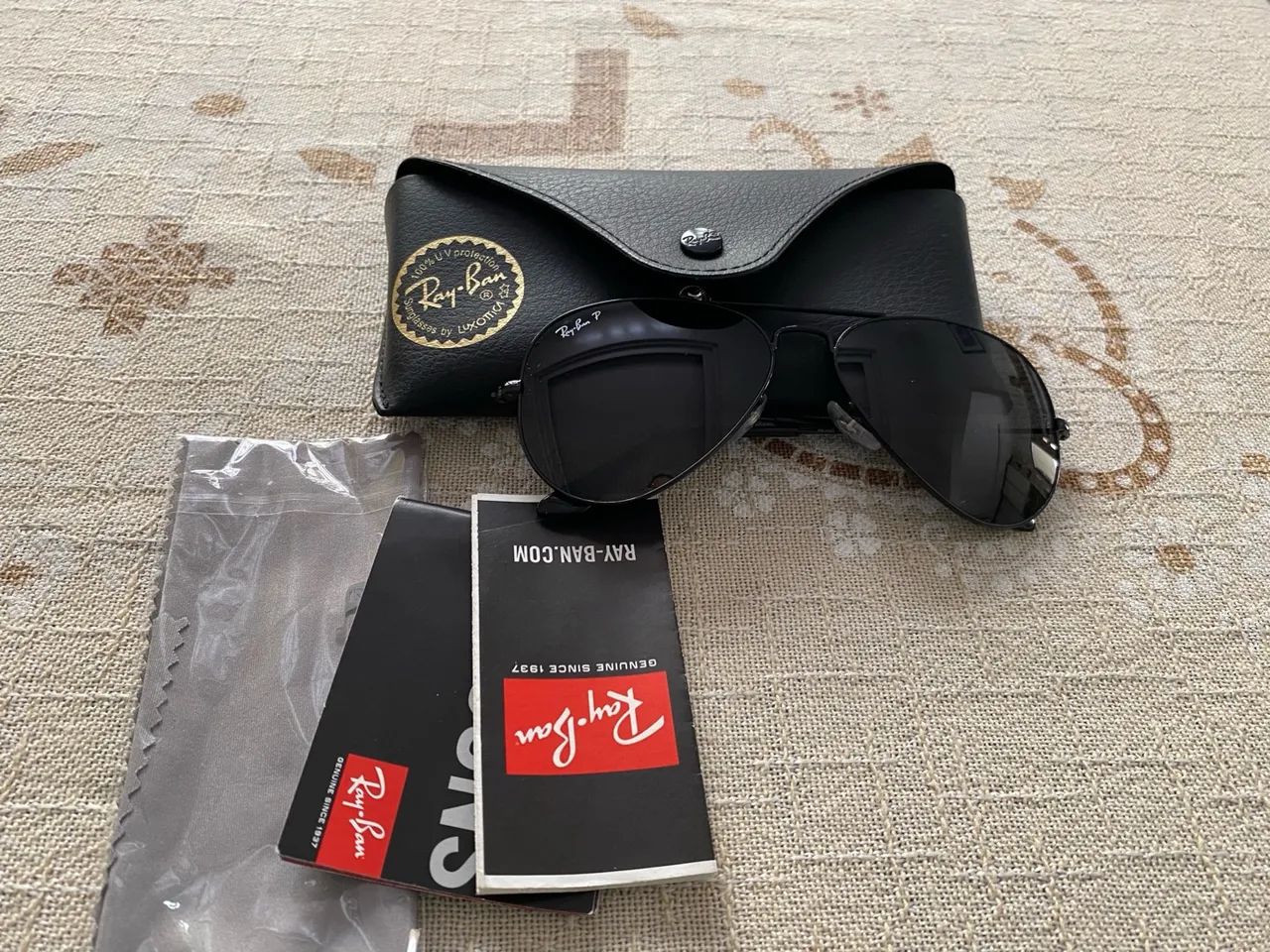 Óculos Ray-Ban - Aviator Preto - Novo