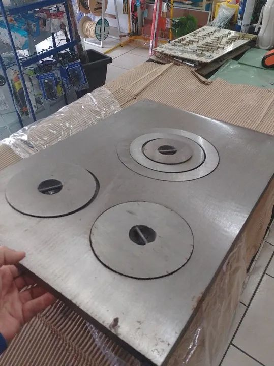 Chapa de fogão a lenha 45x65 3f Polida - Fogões e Fornos - Cidade Nova ...