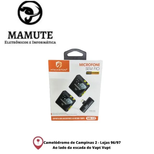 Microfone de Lapela Duplo Sem Fio MK-11