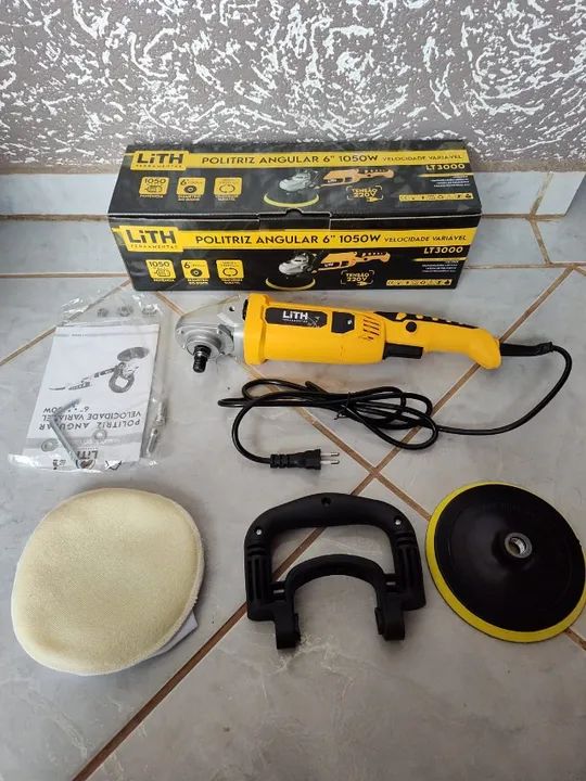 Politriz Angular Velocidade Variável 6 Pol. 1050W - Novo - Foto 5