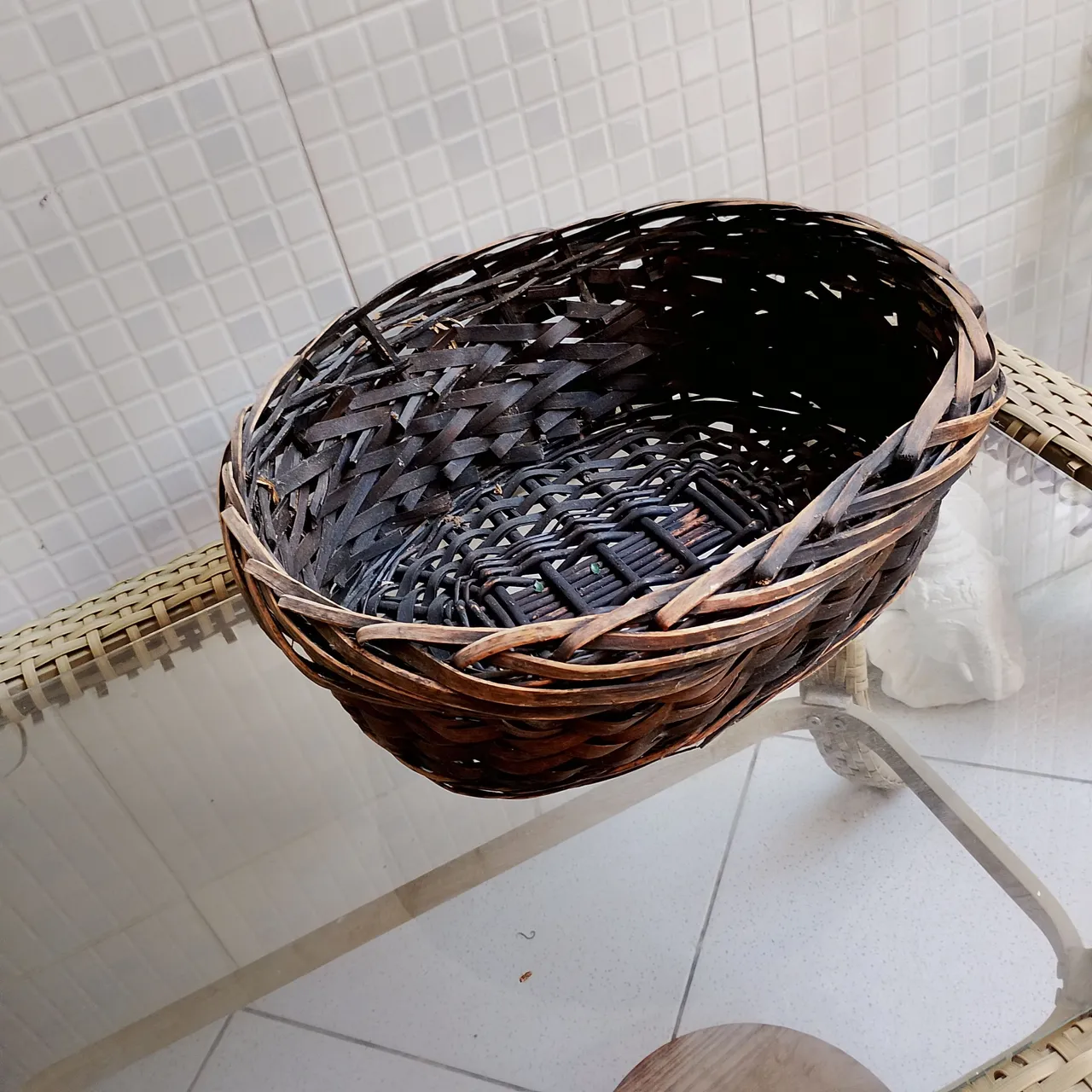Cesta de Vime Oval Decorativa medio presente balaio de são João ZAP *