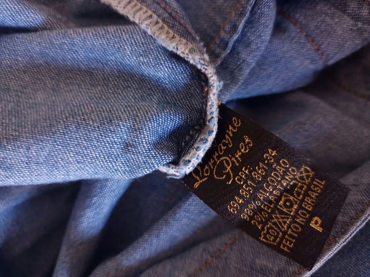 Macacão Jeans Azul Feminino Tam P - Foto 4