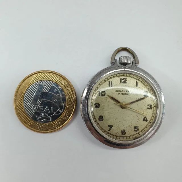 Relógio de Bolso a Corda Junghans Alemão Vintage  - Foto 3