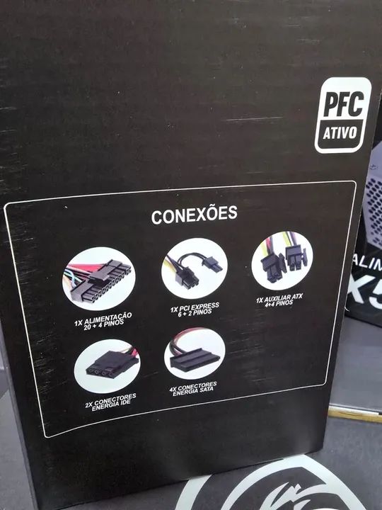 Fonte Gamer 500W PFC Ativo - Foto 4