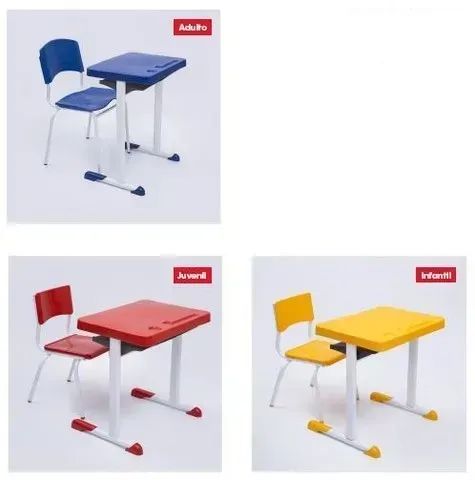 Conjunto de Mesa e Cadeira Escolar com Qualidade65204500569857121