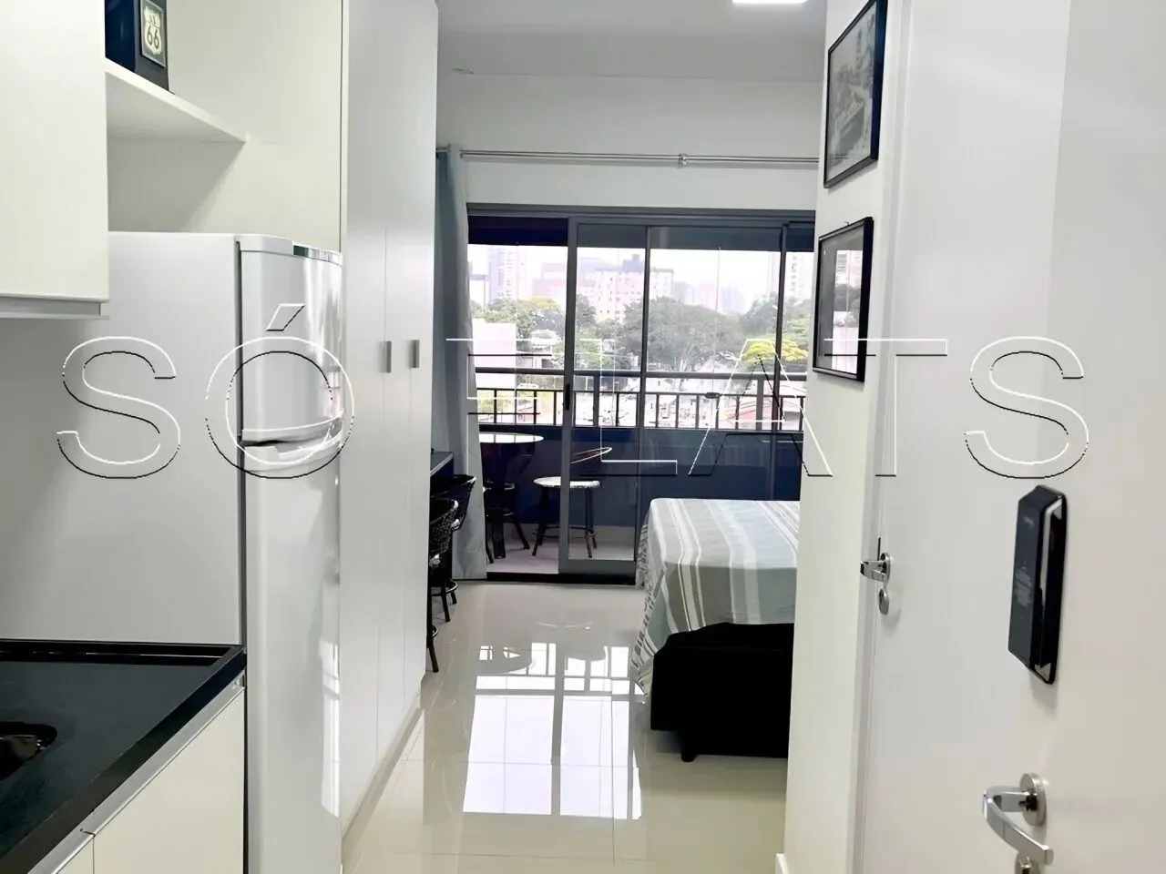 Studio Estilo Chácara Santo Antônio, apto disponível para locação contendo 28m² e 1 dormit