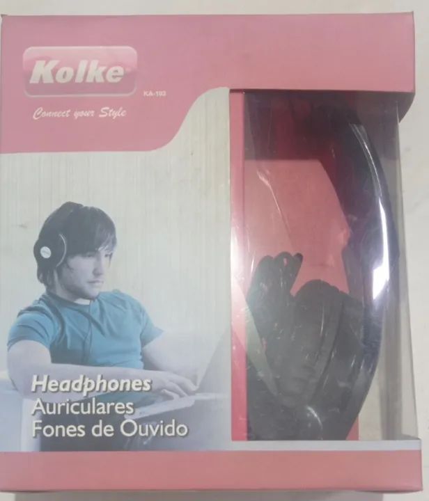 Headfone Fone Kolke Vermelho/Branco/Preto KA-103 50MM