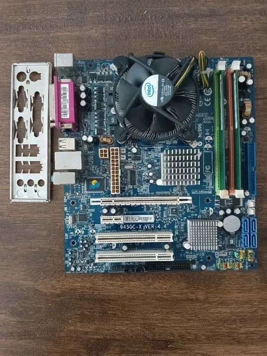 Super kit placa mãe + Intel Pentium + memória 2Gb + placa de vídeo + cooler  - Foto 2