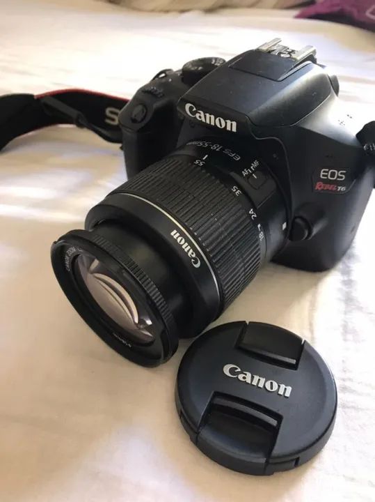 Câmera Canon EOS Rebel T6 com Lente 18-55mm - Foto 6