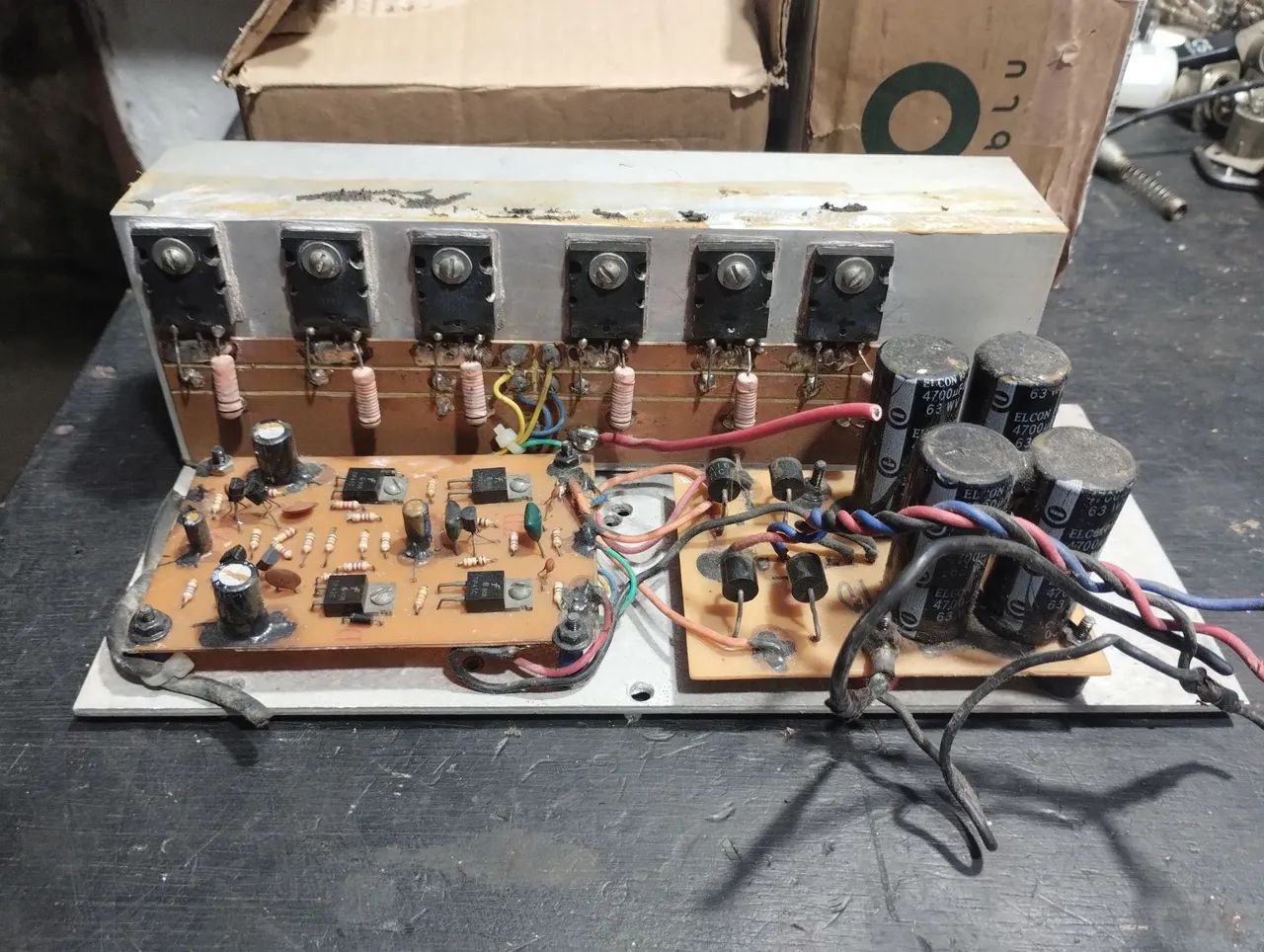 AMPLIFIED BOARD WITH POWER SUPPLY AND HEAT SINK CLASS A B64289274761858121