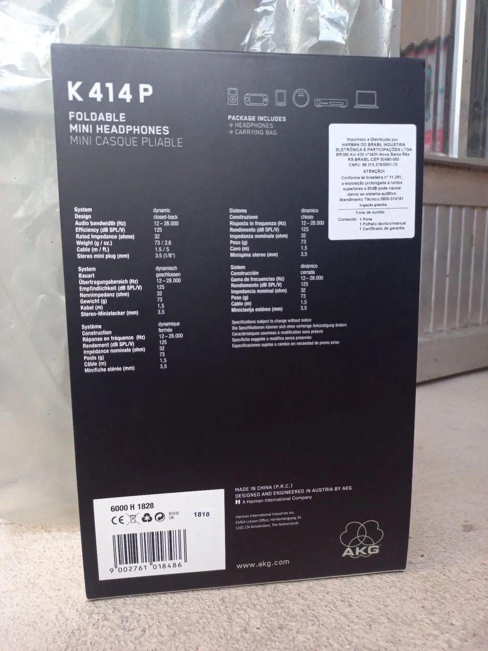 Caixa Original de Headphone AKG K414P  - Foto 2