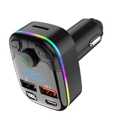 Carregador Adaptador Bluetooth Transmissor FM automotivo, Tipo-C, Dual USB, Mp3 z1188 - Foto 2