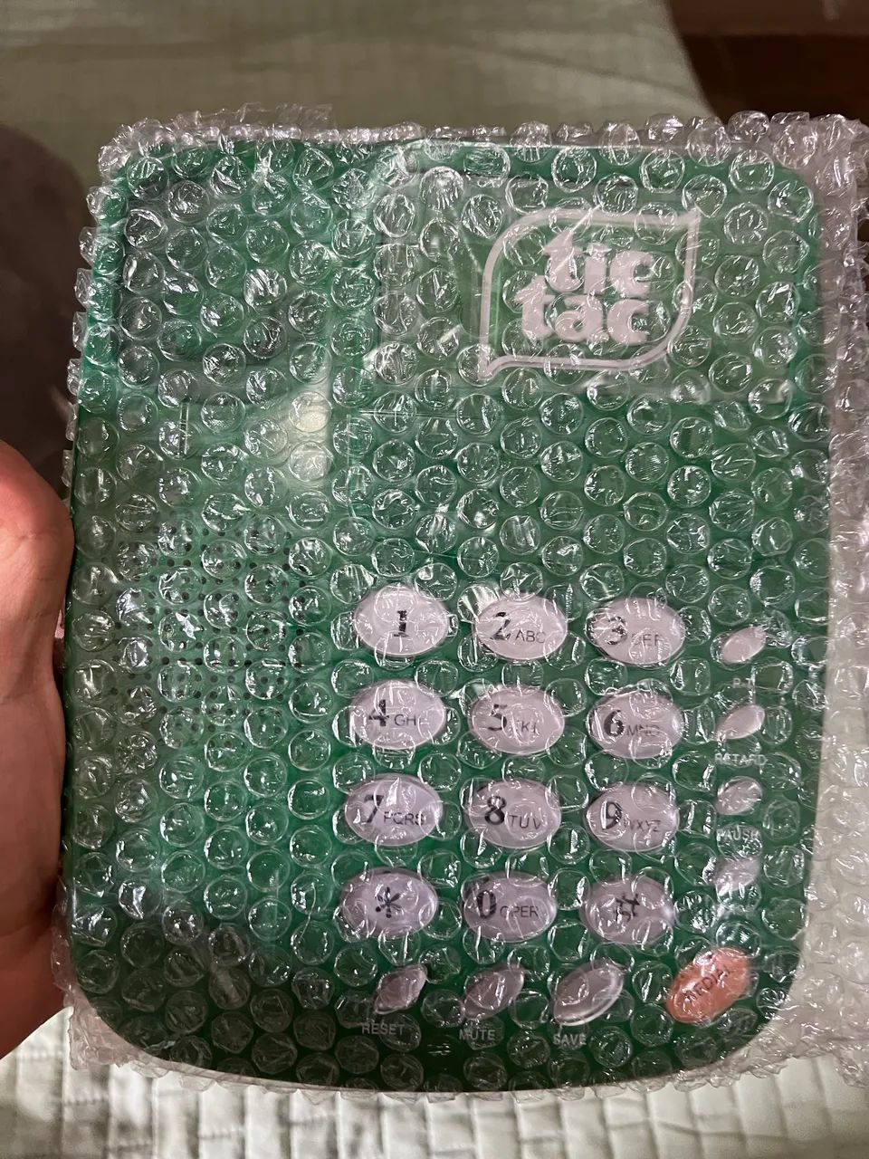 Telefone Tic Tac Retrô Verde - Novo, Completo na Caixa