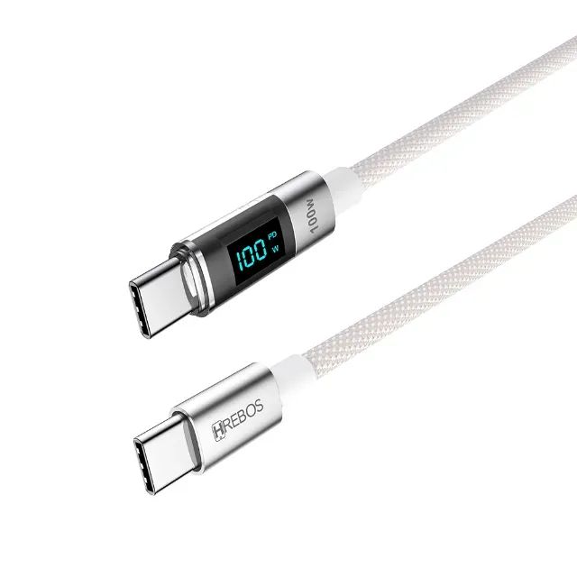 Cabo Cel Hrebos CB-371C USB-C para USB-C 1m 3.1A 100W - WZetta - Foto 3