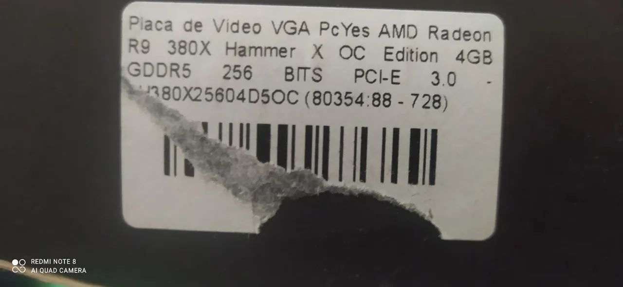 Placa de Vídeo Radeon R9 380X 4GB - HammerX na caixa  - Foto 5