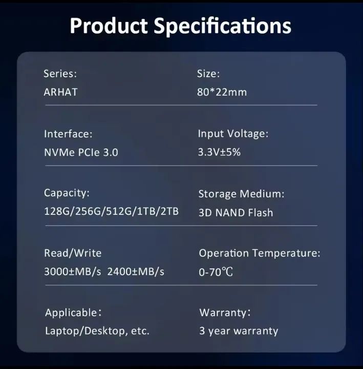 SSD NVME M.2, 512GB Huadisk Arhat Series - Foto 3