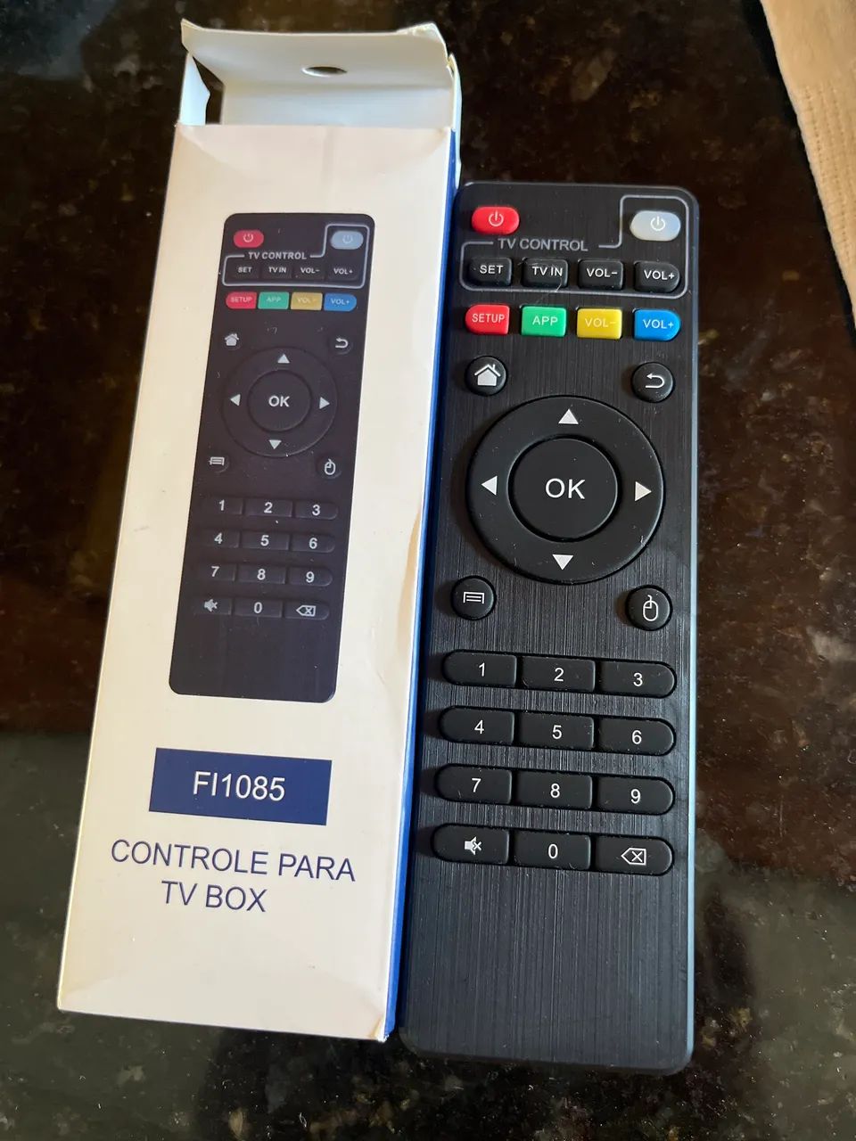 Controle tv box