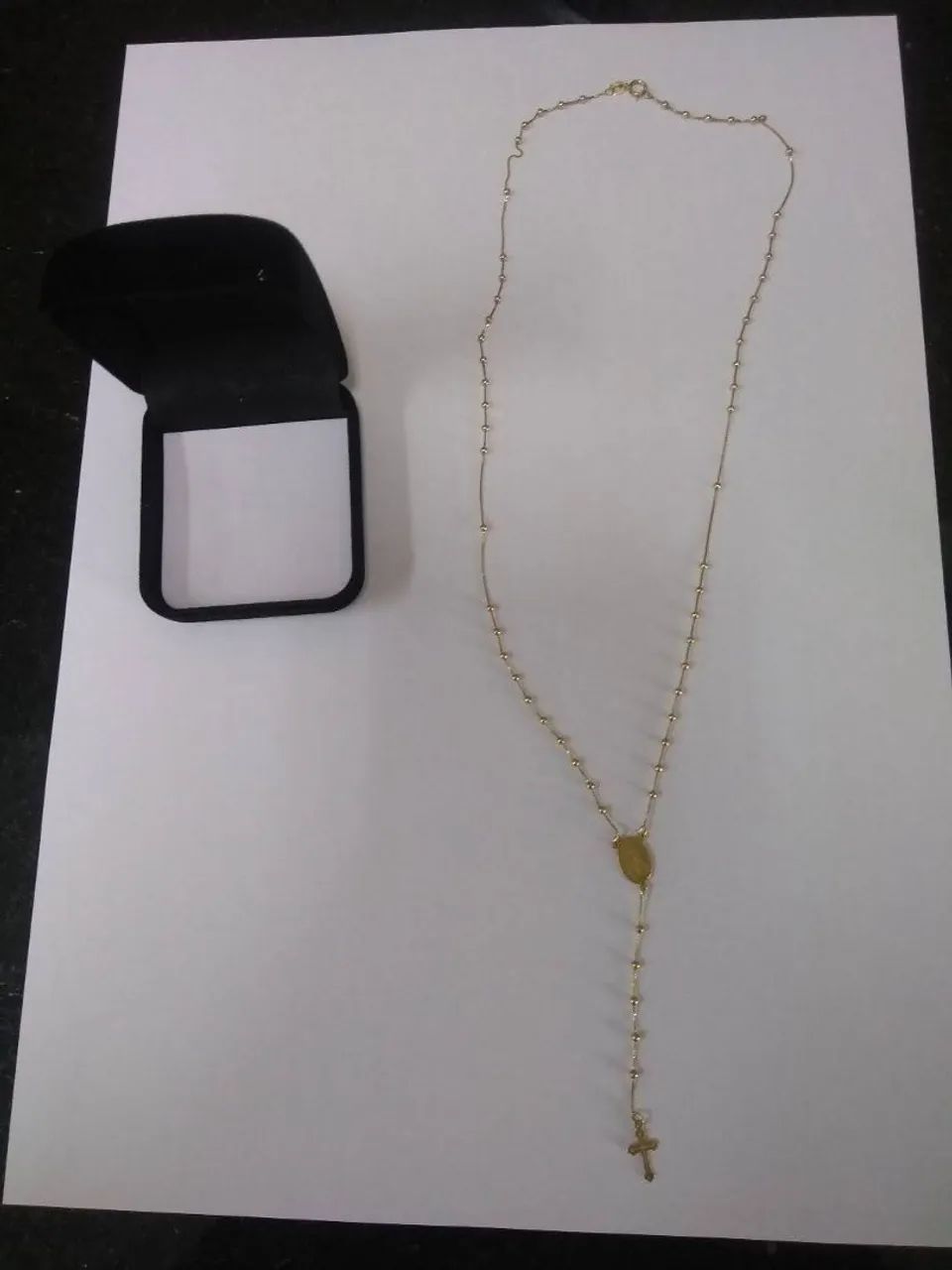 Terço de ouro com Nossa Senhora e cruz - Foto 3