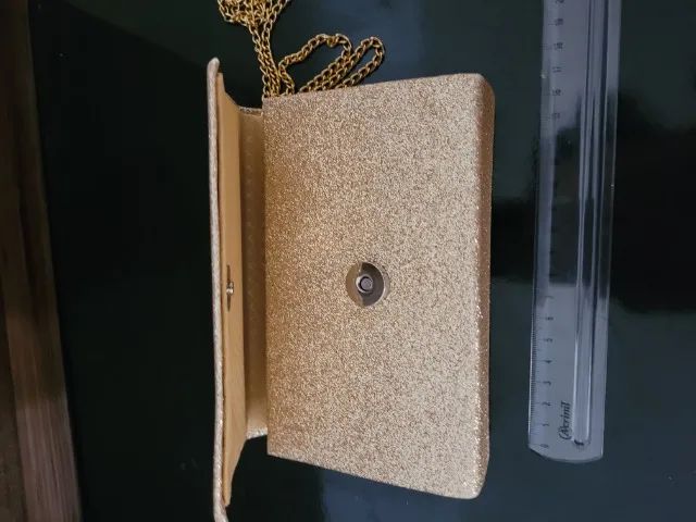 Bolsa de festa dourada - Foto 3