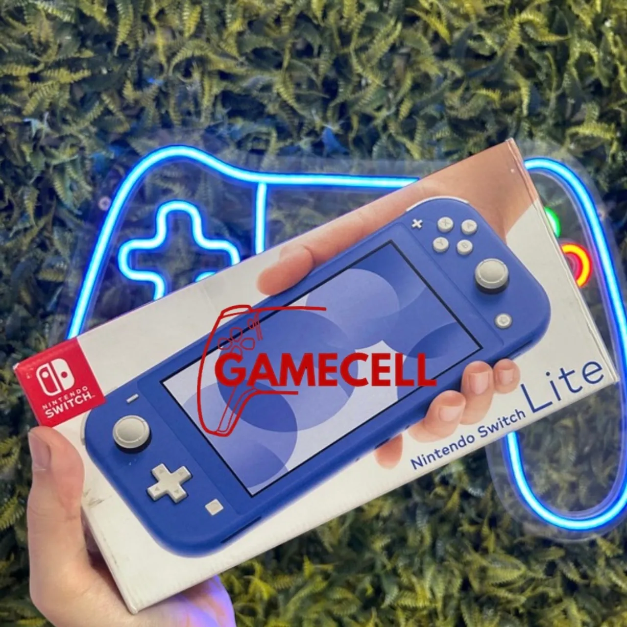Nintendo switch lite azul semi novo desbloqueado cartão sd128gb com jogos na Gamecell