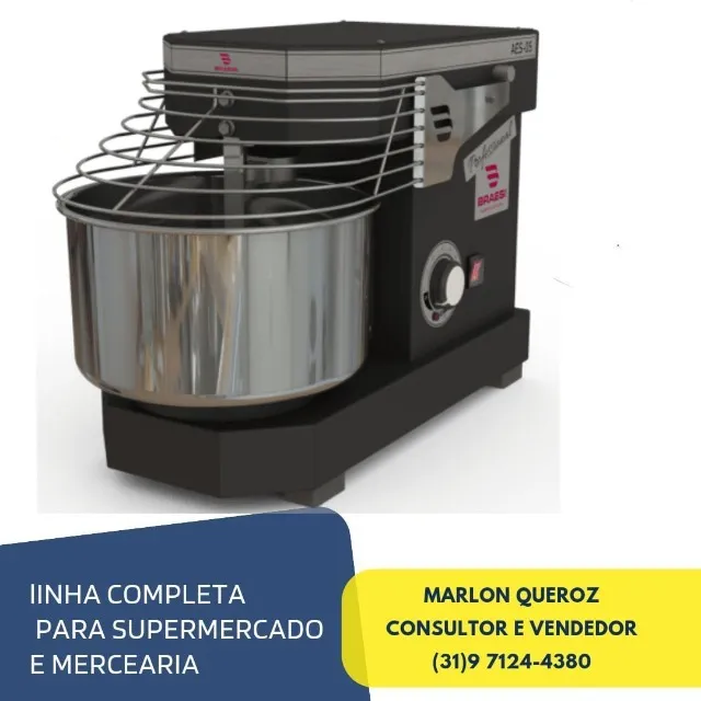 Amassadeira Espiral 5kg Braesi Bivolt 10 Velocidades Nova