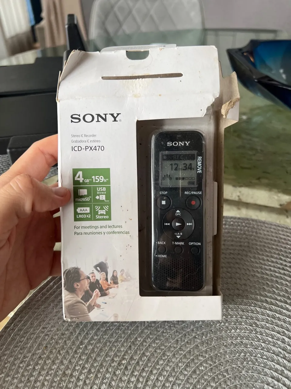 Gravador de Voz Sony ICD-PX470 - Novo na Caixa