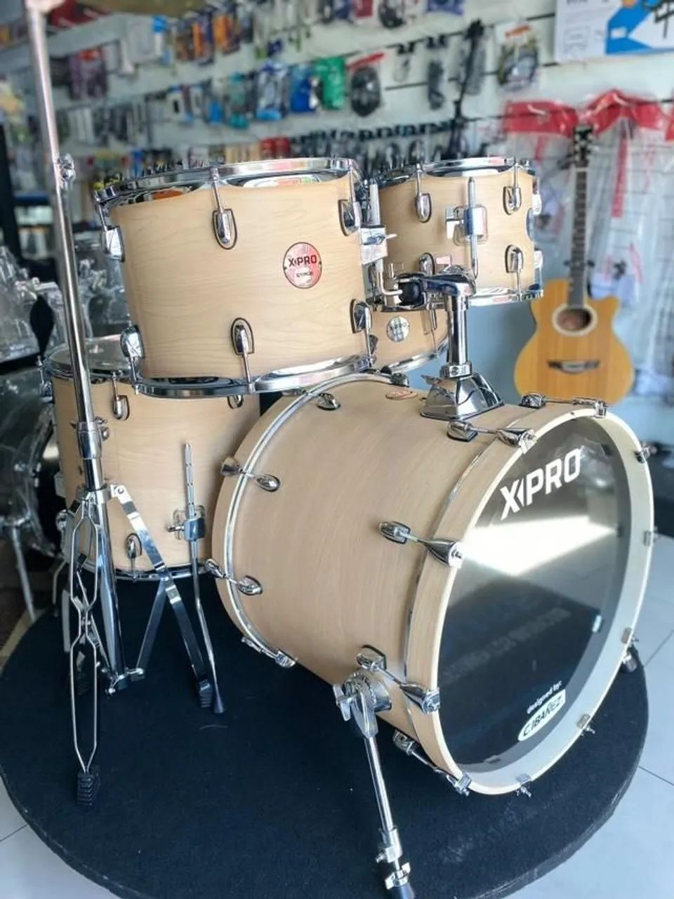 Bateria X-pro Stage Jd-03 Bd 20  5 Peças Brown Wood Grain  - Foto 2