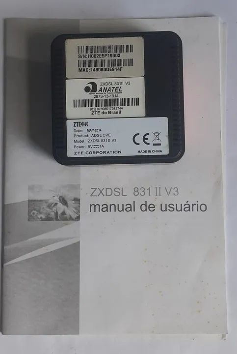 Modem ZTE ZXDSL 381 II V3 + Fonte + Cabo.  - Foto 5