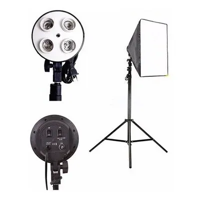 Soft Box Soquete E27 Quadruplo 50 X 70 + Tripé 2m