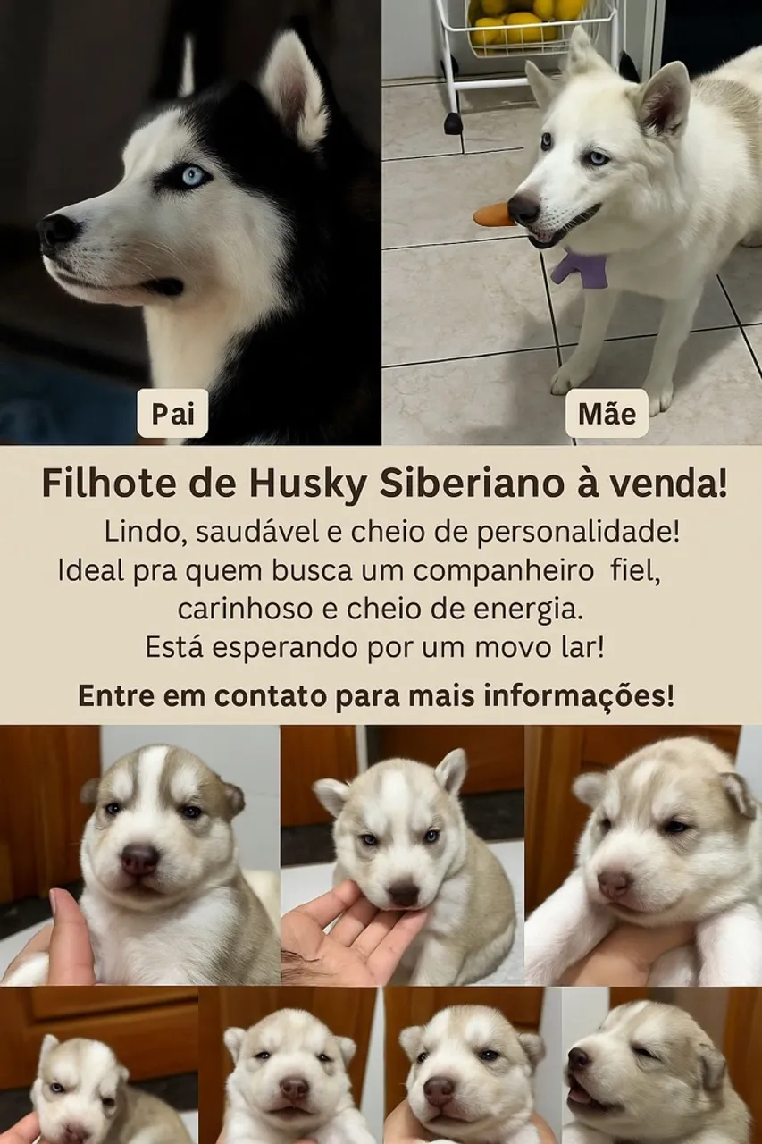 Filhotes de Husky Siberiano à venda!