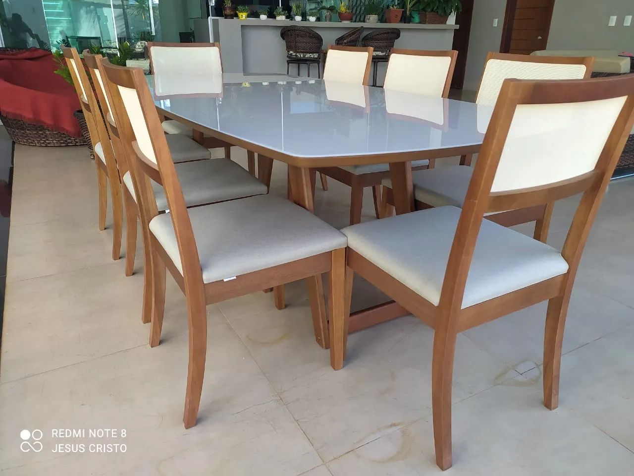 Mesa completa de madeira 