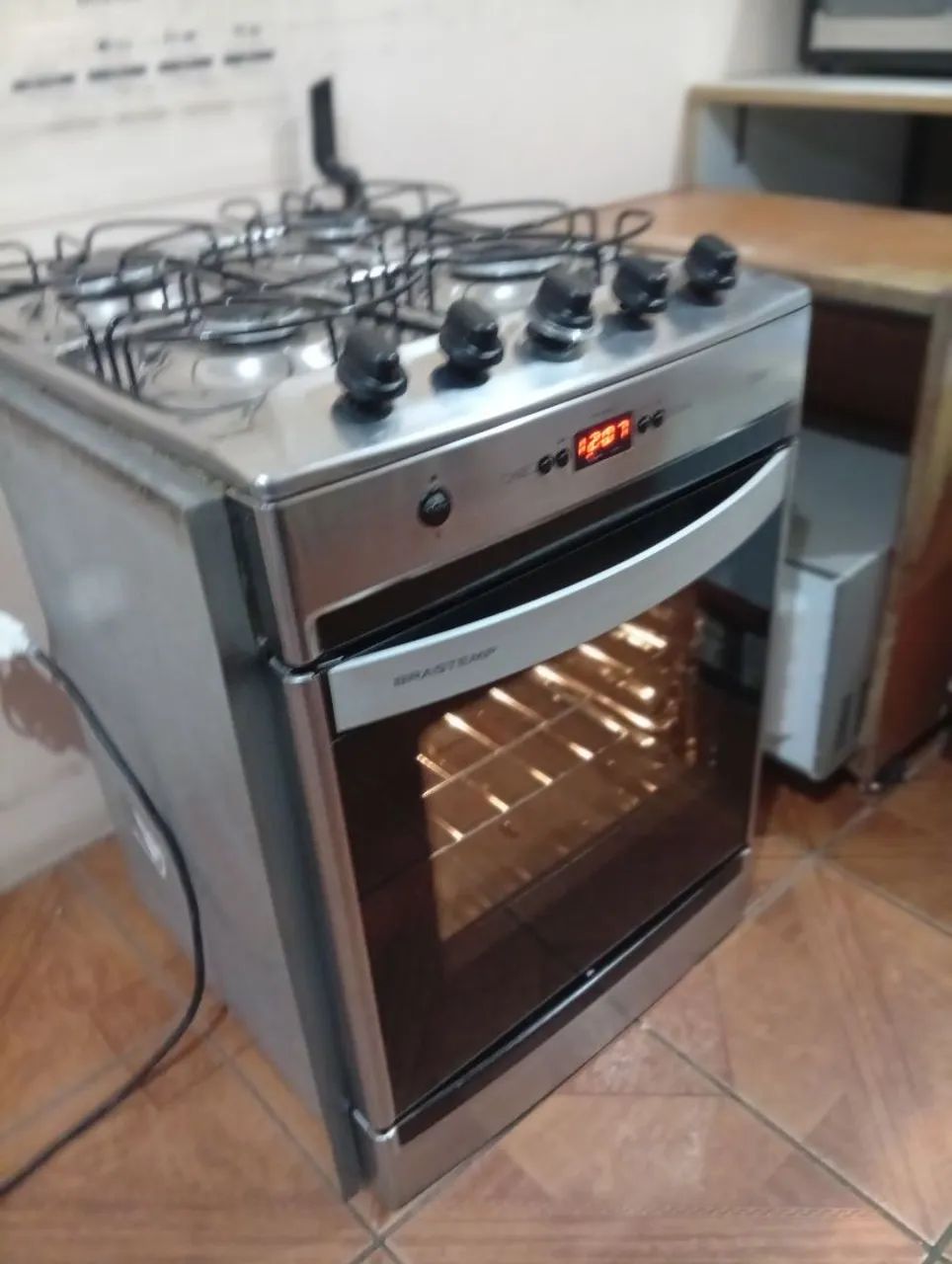 Fogão de embutir Brastemp inox 4 bocas acendimento automático Timer digital  - Foto 2