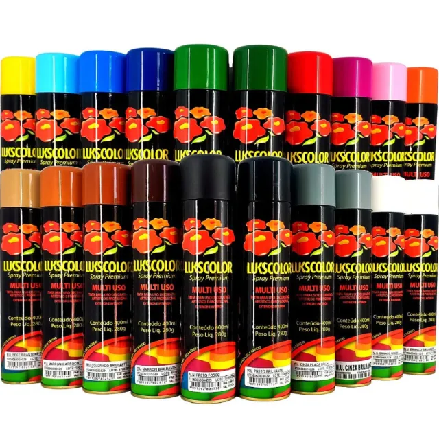 Tinta Spray Multiuso Varias Cores Lukscolor 400ml 