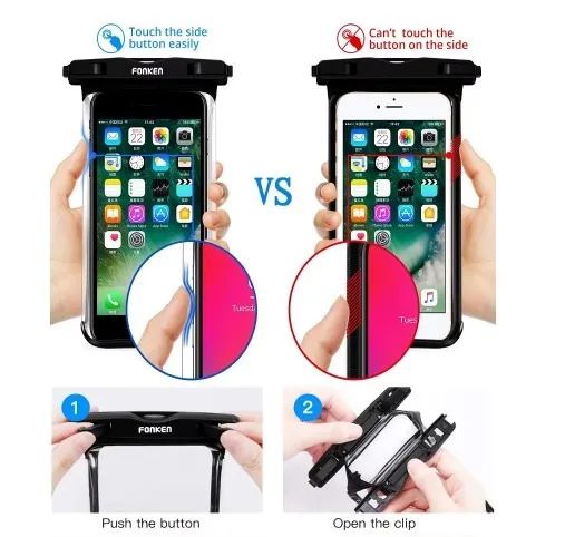 Capa de telefone impermeável para iphone, samsung, Xiaomi / Marca Foken  - Foto 2