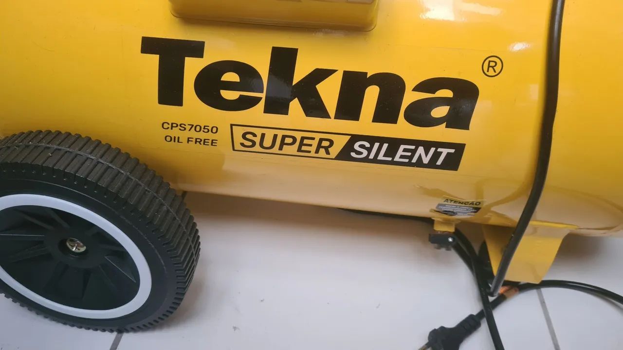 Compressor de Ar Tekna Silêncio e Isento de óleo  50 litros  220 volts - Foto 5