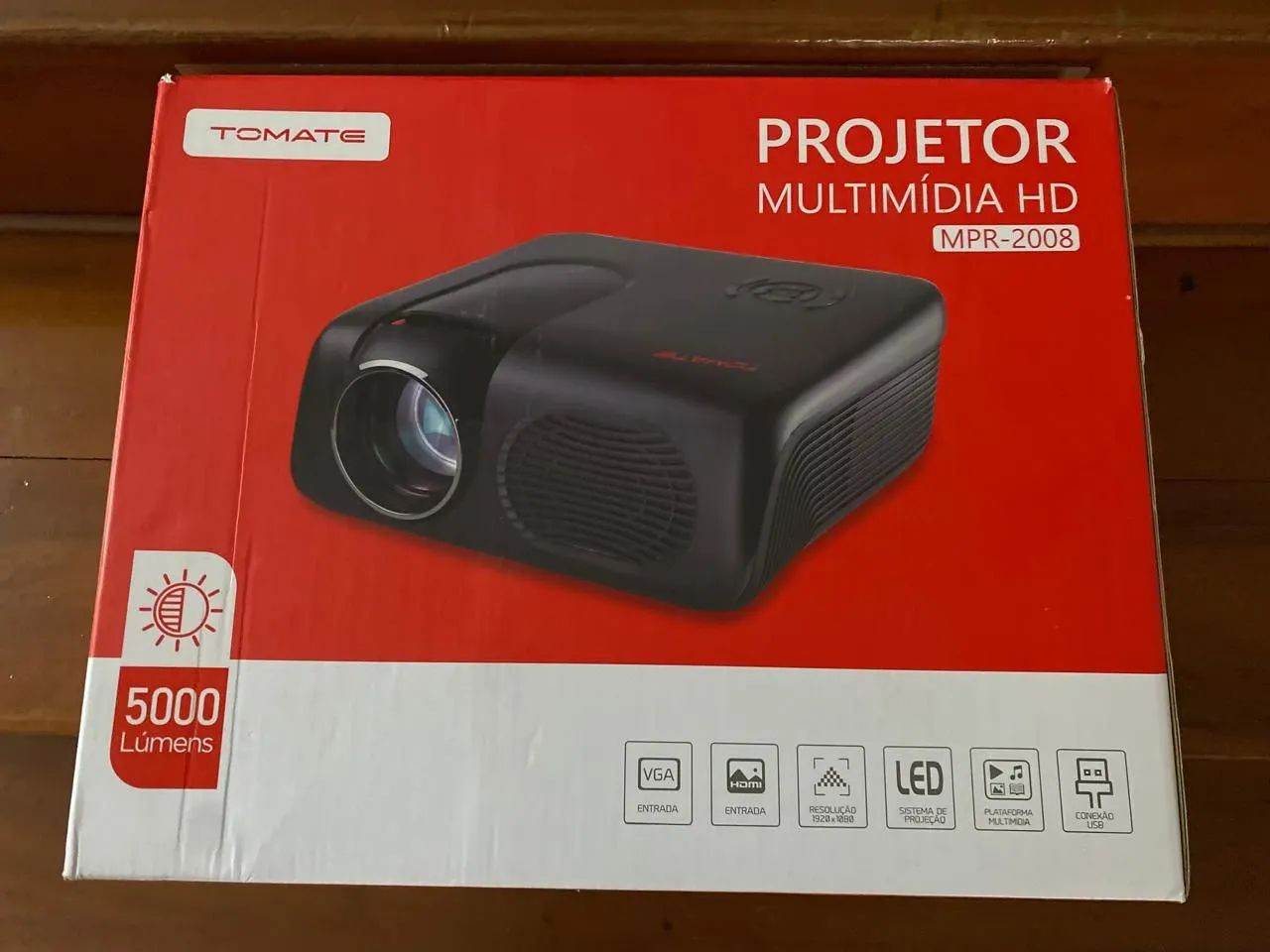 Projetor HD Tomate MPR-2008 - 5000 Lúmens, Alta Definição 