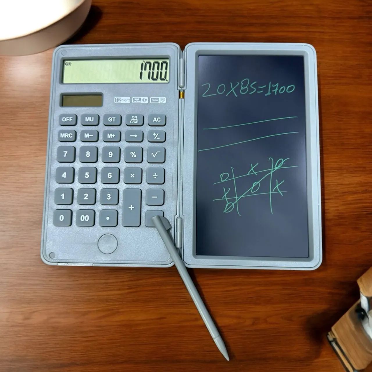 Calculadora digital com bloco de anotações 