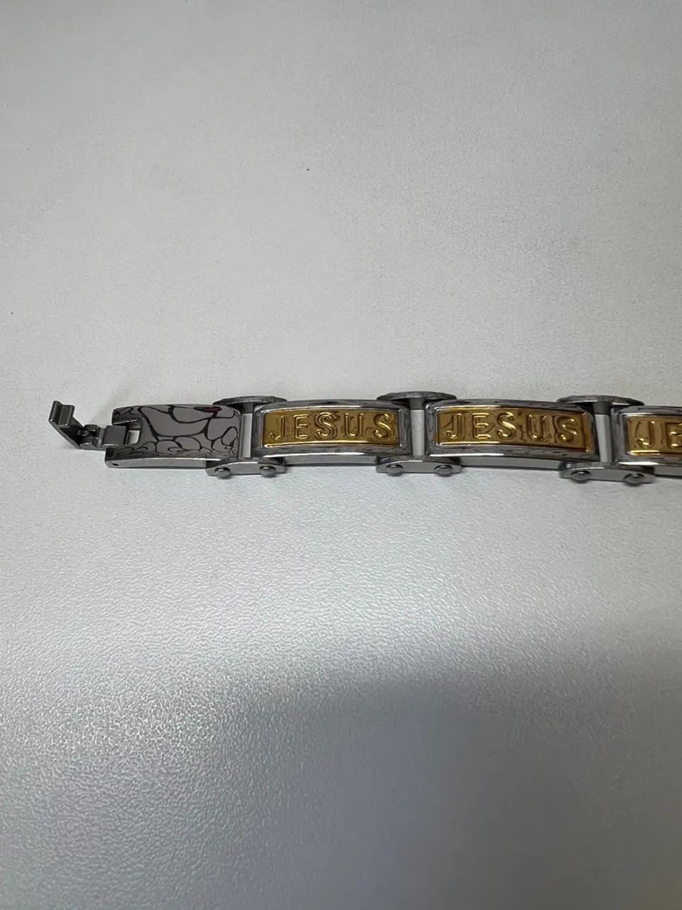Conjunto de 2 colares com pingentes religiosos 1 pulseira - Foto 5