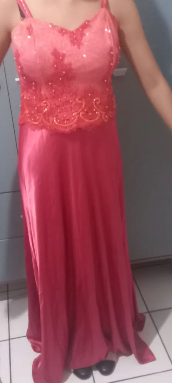 Vestido de renda rosa - Foto 3