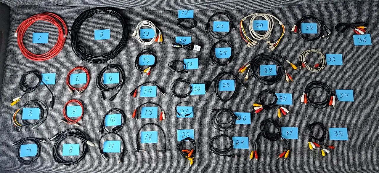 Cabos de áudio e video, cabo de rede, cabo p2, entre outros, barato!