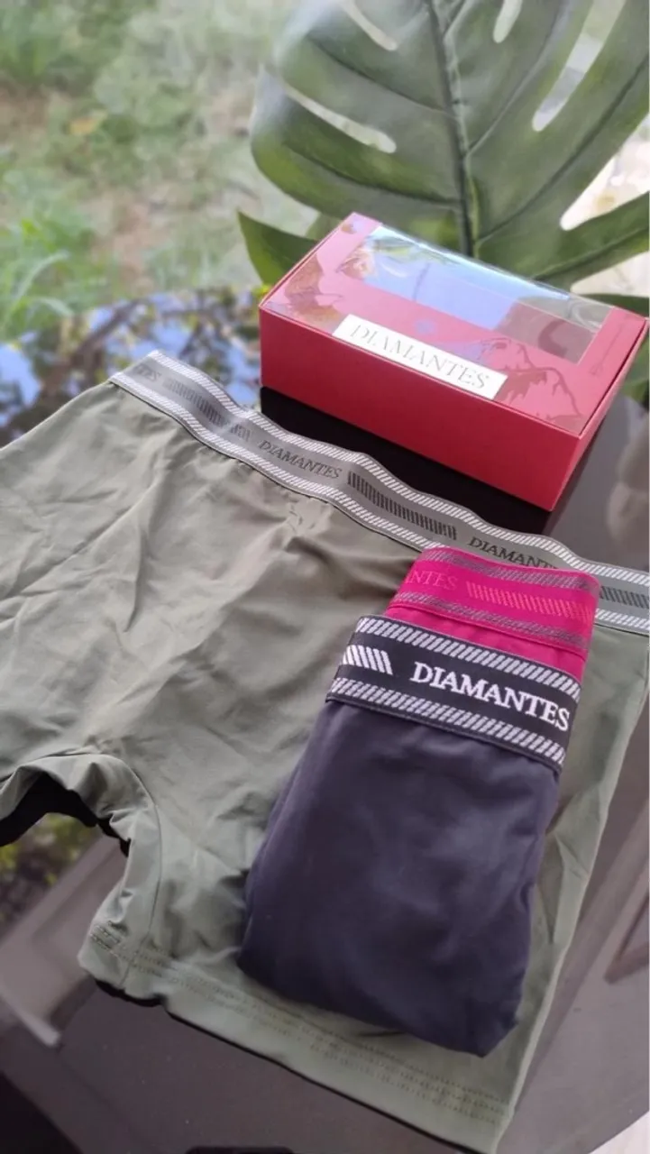 Kit Cuecas Boxer Diamantes - Conforto e Estilo