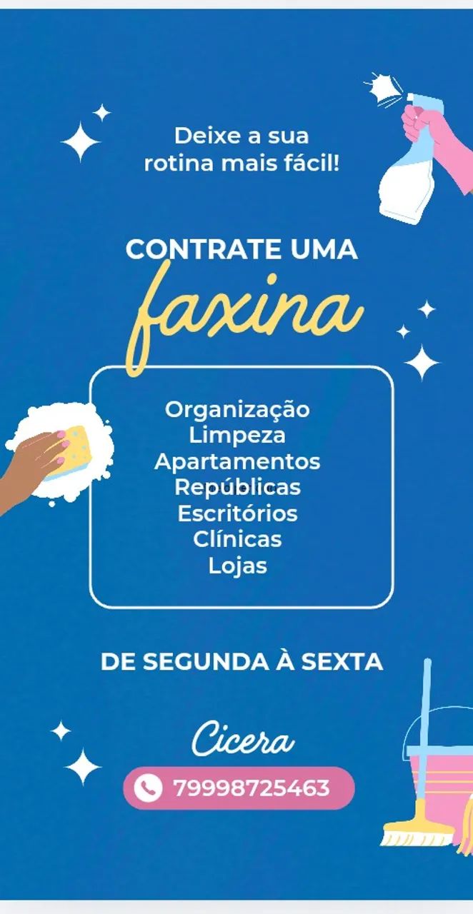 Faxina meio período 