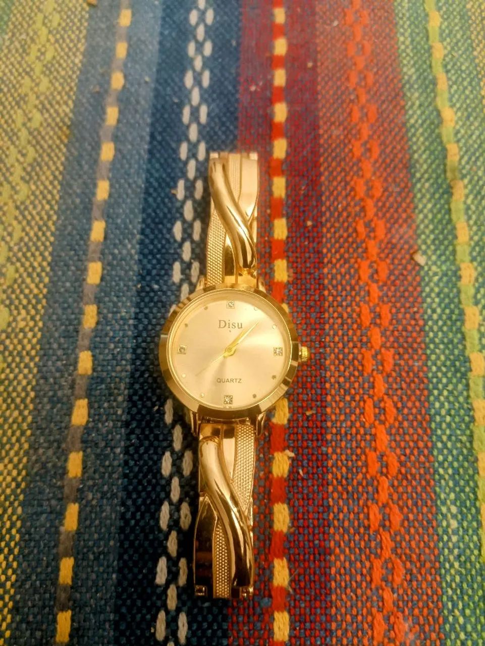 Relógio Disu Inoxidável Dourado - Quartz - Foto 3