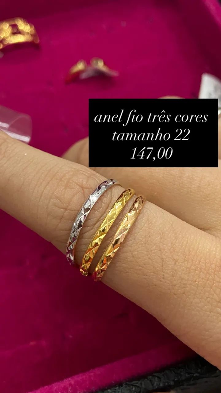 Anéis banhados a ouro 18k