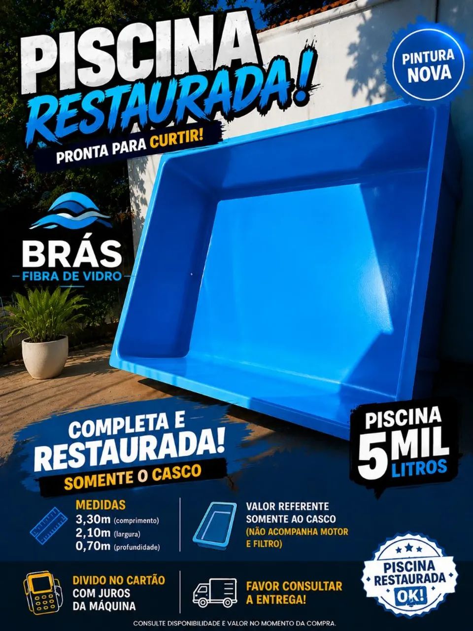 vendas e reforma de Piscinas usadas 